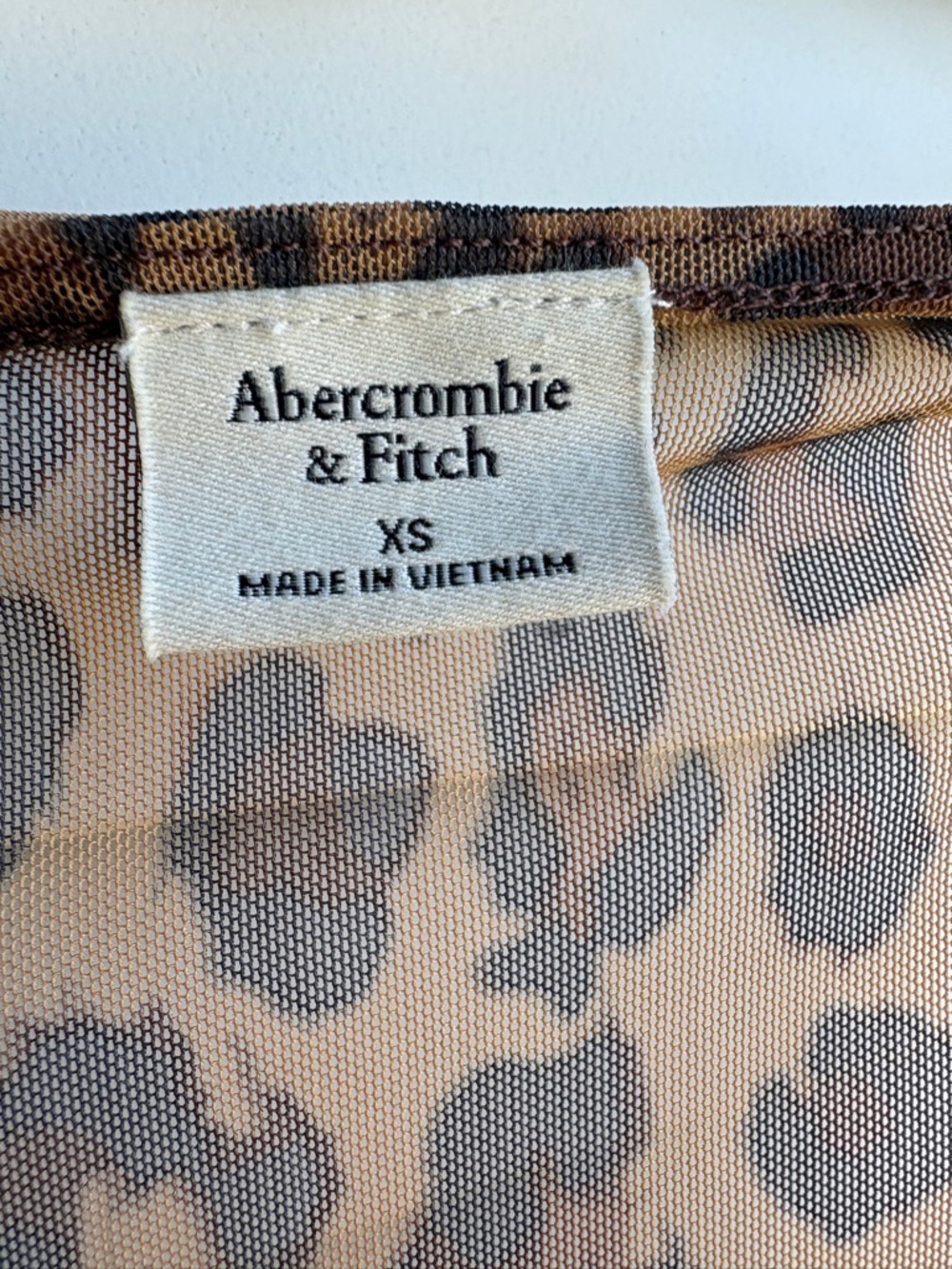 Abercrombie & Fitch Leopard Print Cowl Neck Tank Top - Brown & Black - Picture 3 of 3